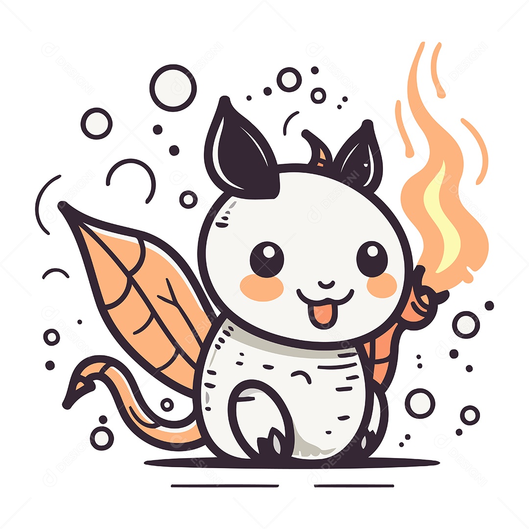 Monstro de Desenho Animado Ilustração Vetor EPS