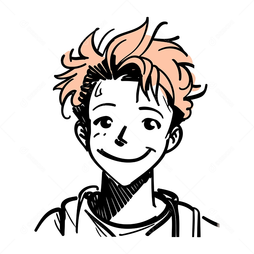 Menino Fofo de Desenho Animado Ilustração Vetor EPS