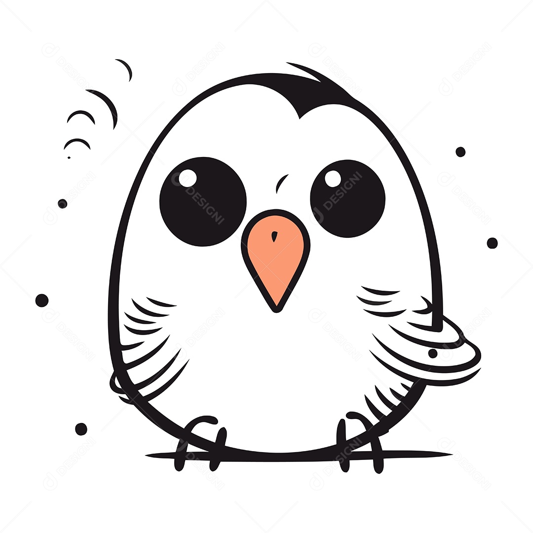 Coruja de Desenho Animado Fofa Ilustração Vetor EPS