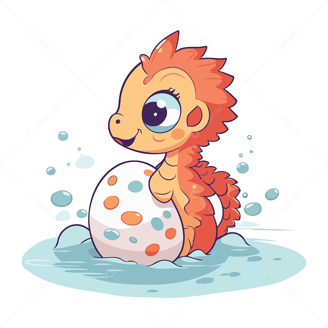 Dinossauro de Desenho Animado Ilustração Vetor EPS