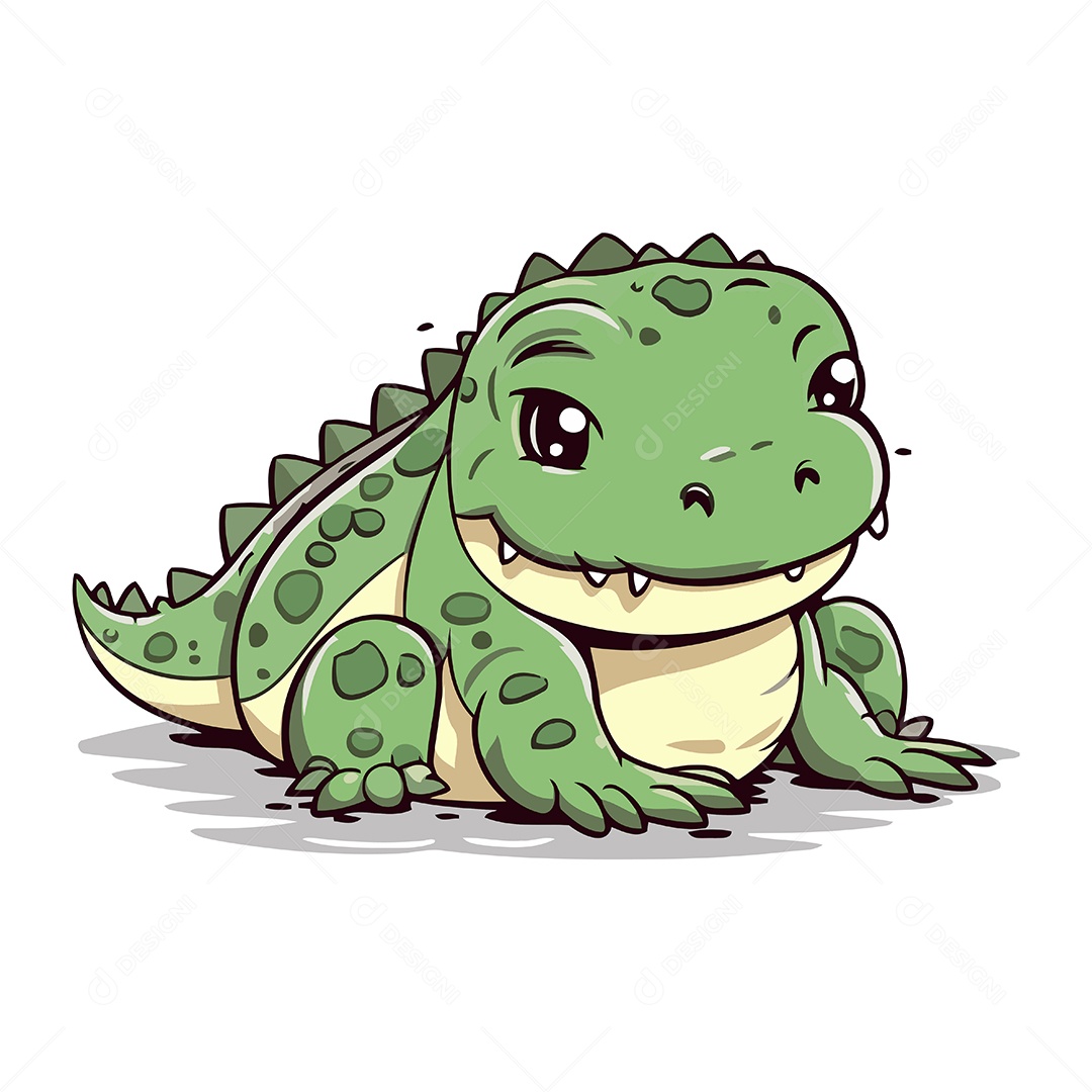 Filhote de Crocodilo Ilustração Vetor EPS