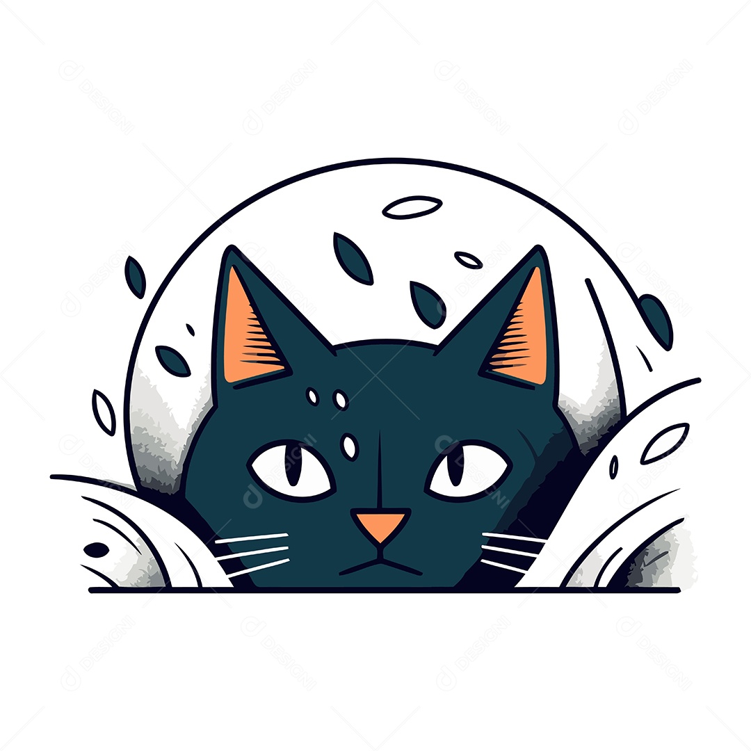 Gato de Desenho Animado Ilustração Vetor EPS