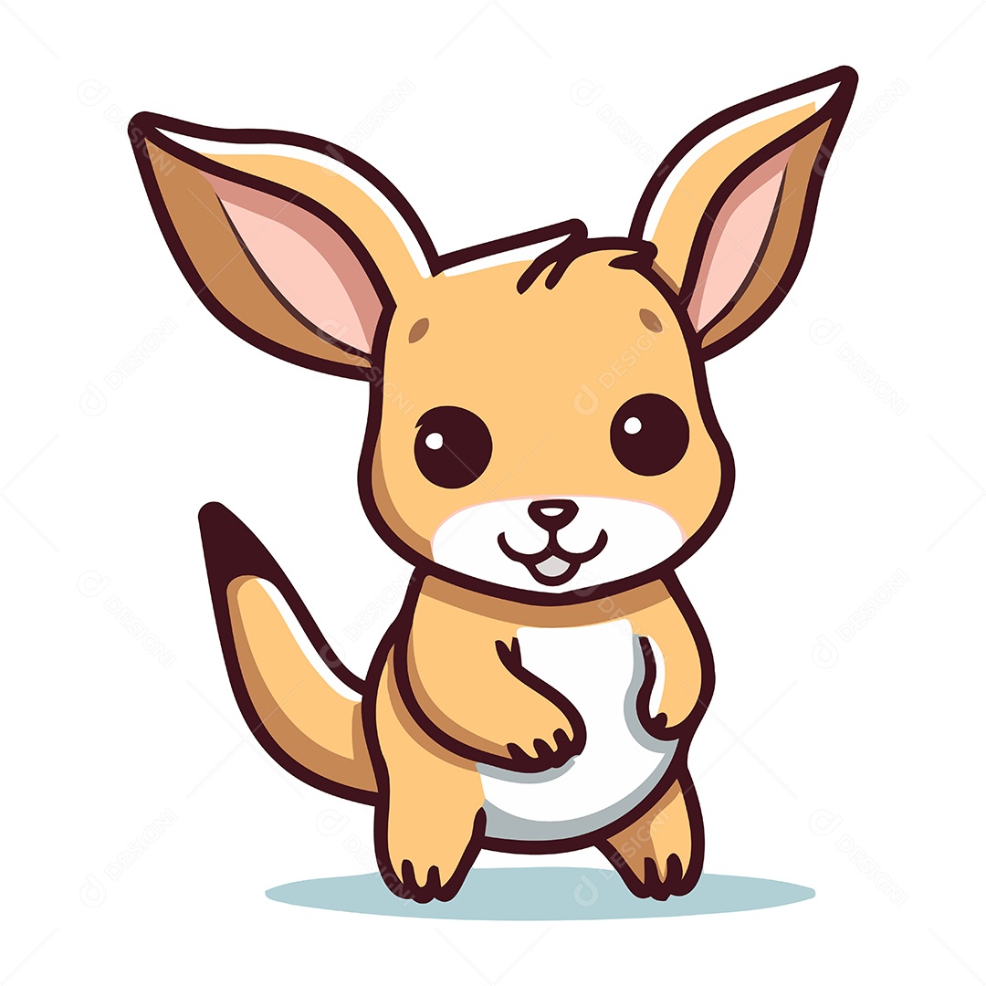 Filhote de Canguru Ilustração Vetor EPS