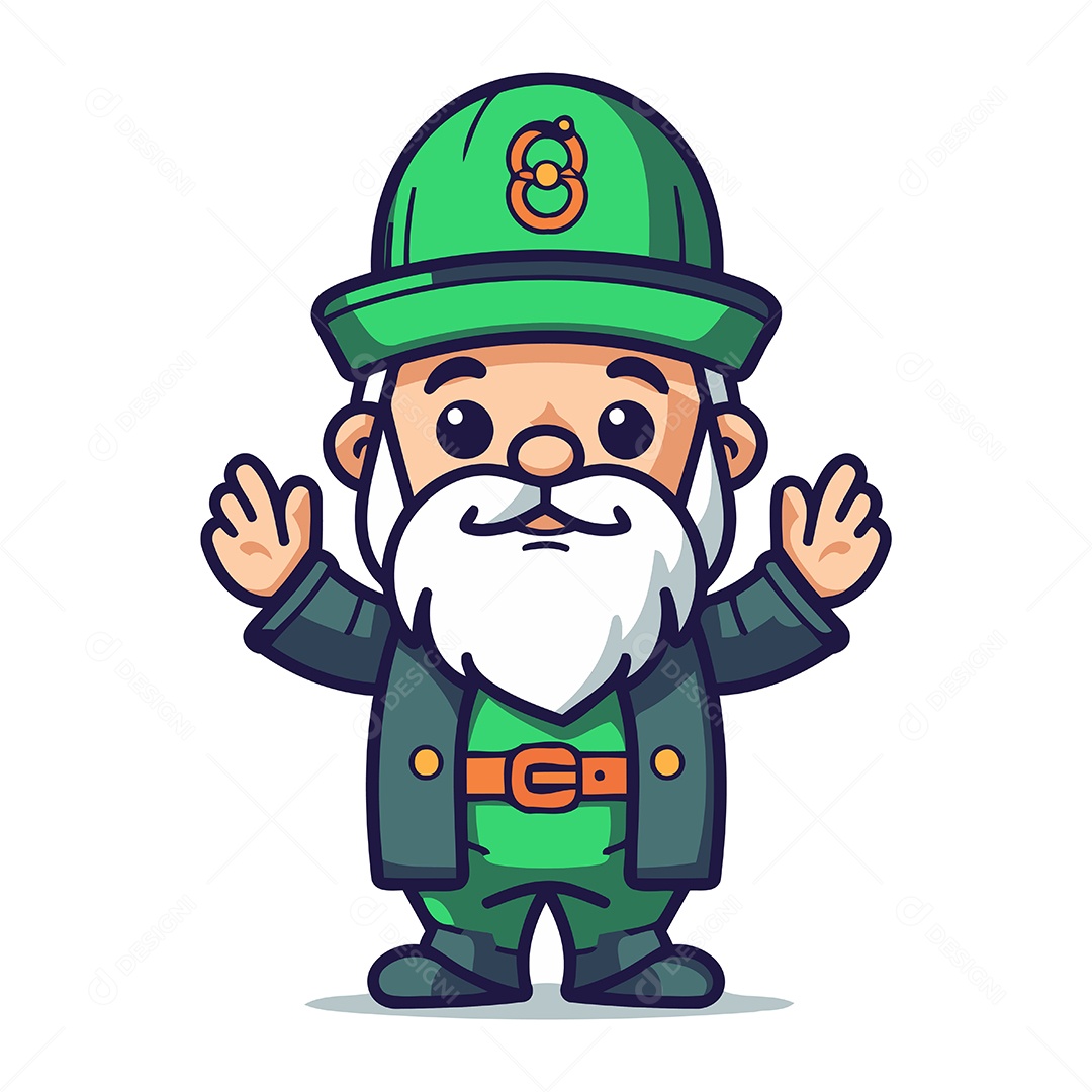 Duende de Desenho Animado Ilustração Vetor EPS