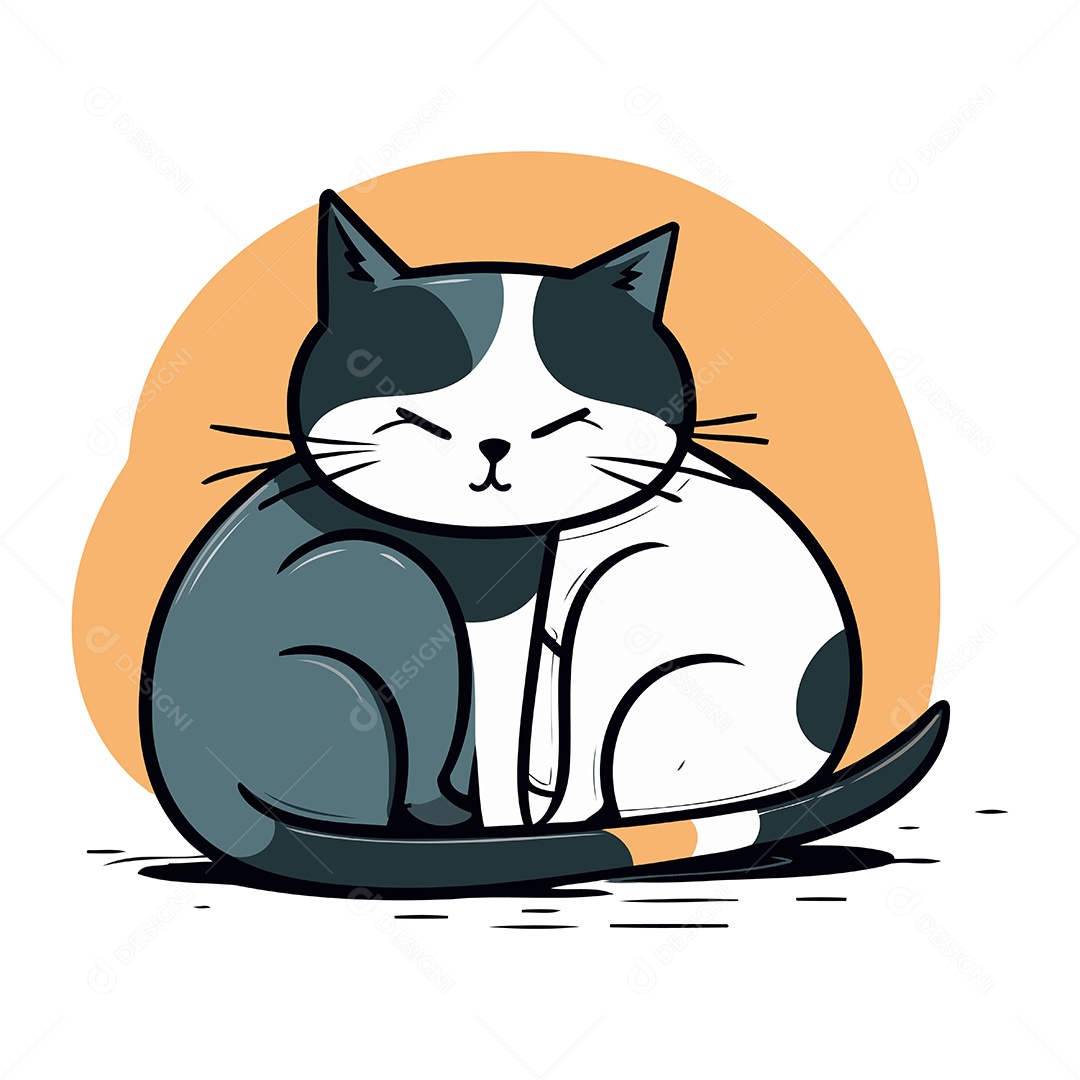 Gatos de Desenho Animado Ilustração Vetor EPS