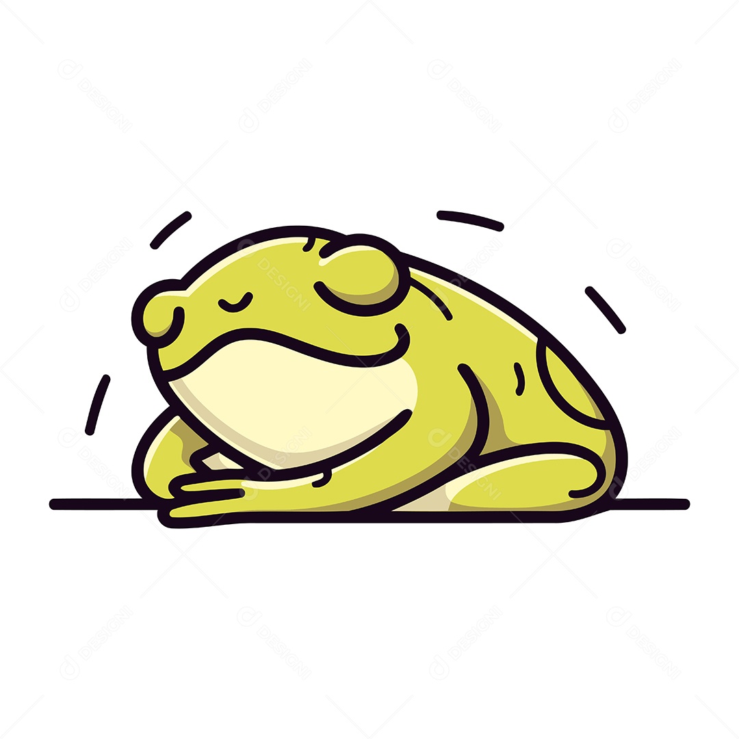 Sapo de Desenho Animado Ilustração Vetor EPS