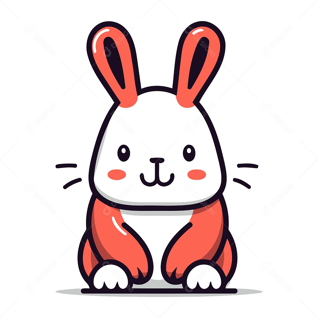 Coelho de Desenho Animado Ilustração Vetor EPS