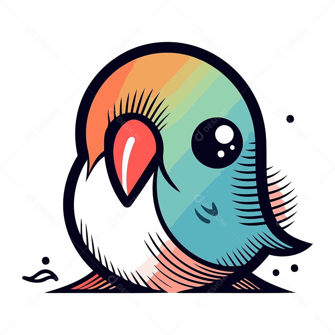 Filhote de Papagaio Ilustração Vetor EPS