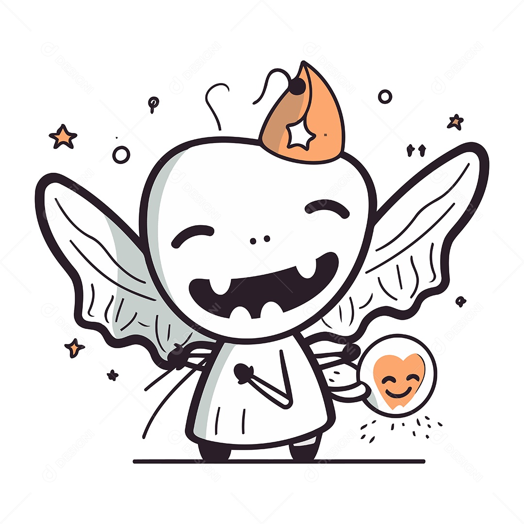 Monstro de Desenho Animado Ilustração Vetor EPS