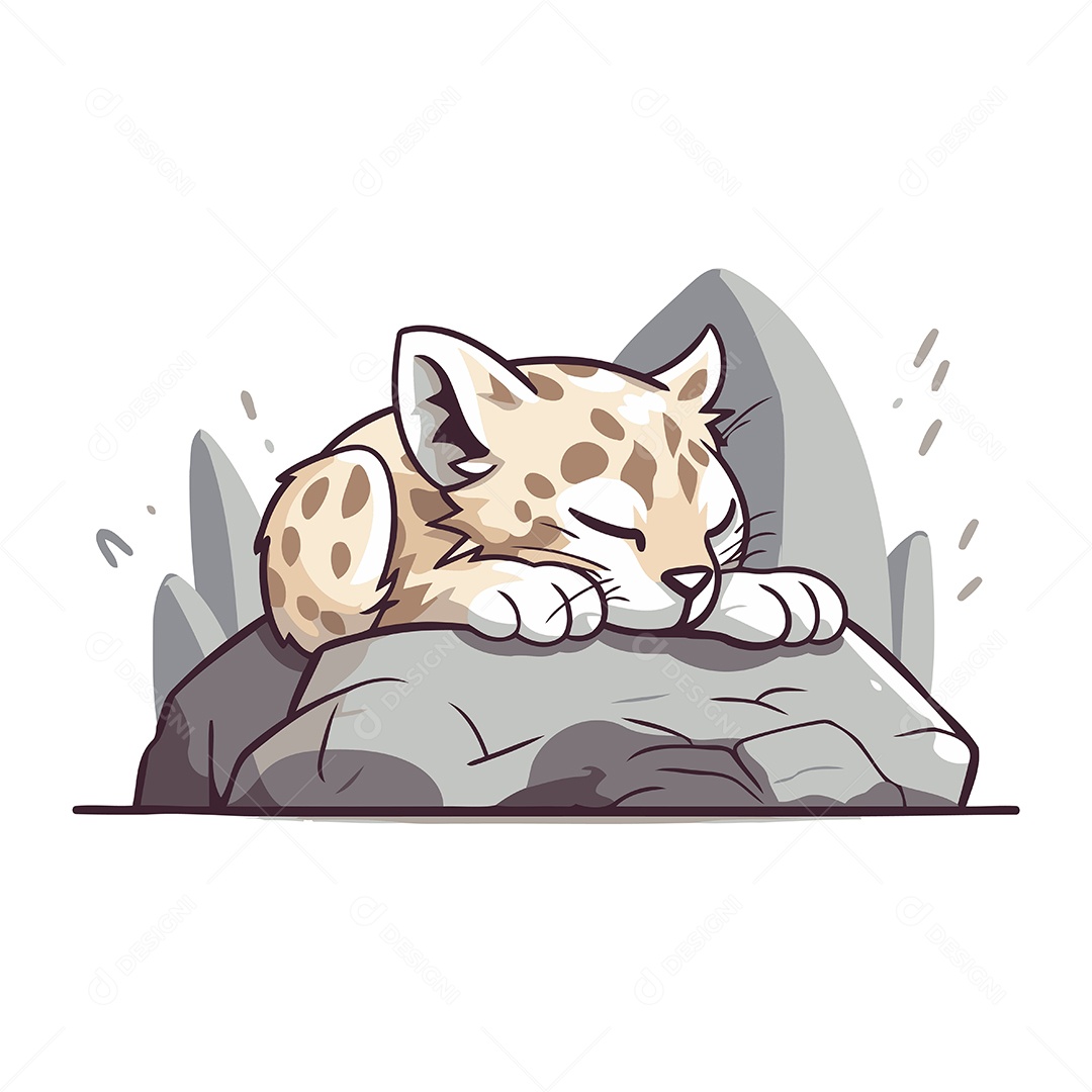 Serval de Desenho Animado Ilustração Vetor EPS