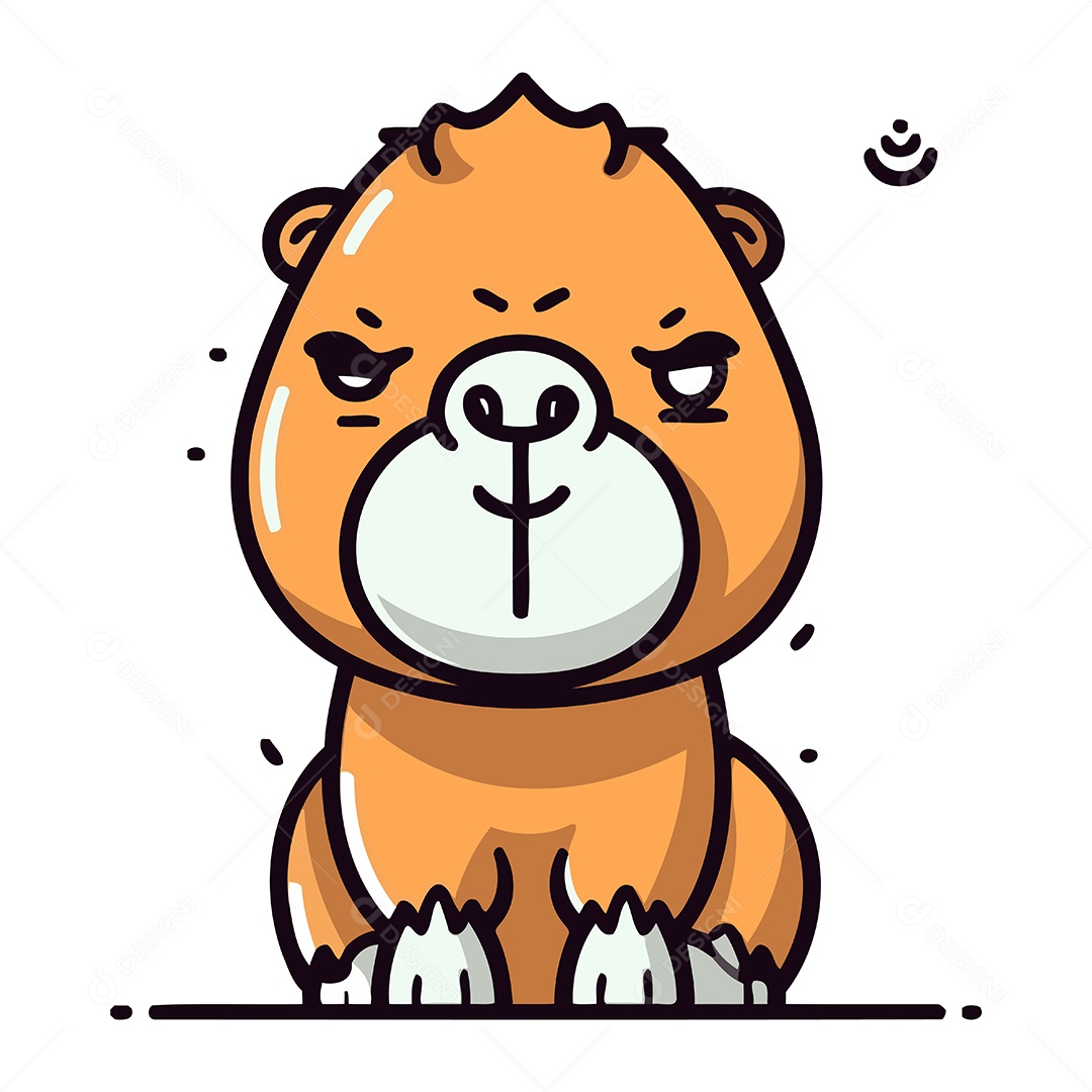 Hamster Fofo de Desenho Animado Ilustração Vetor EPS