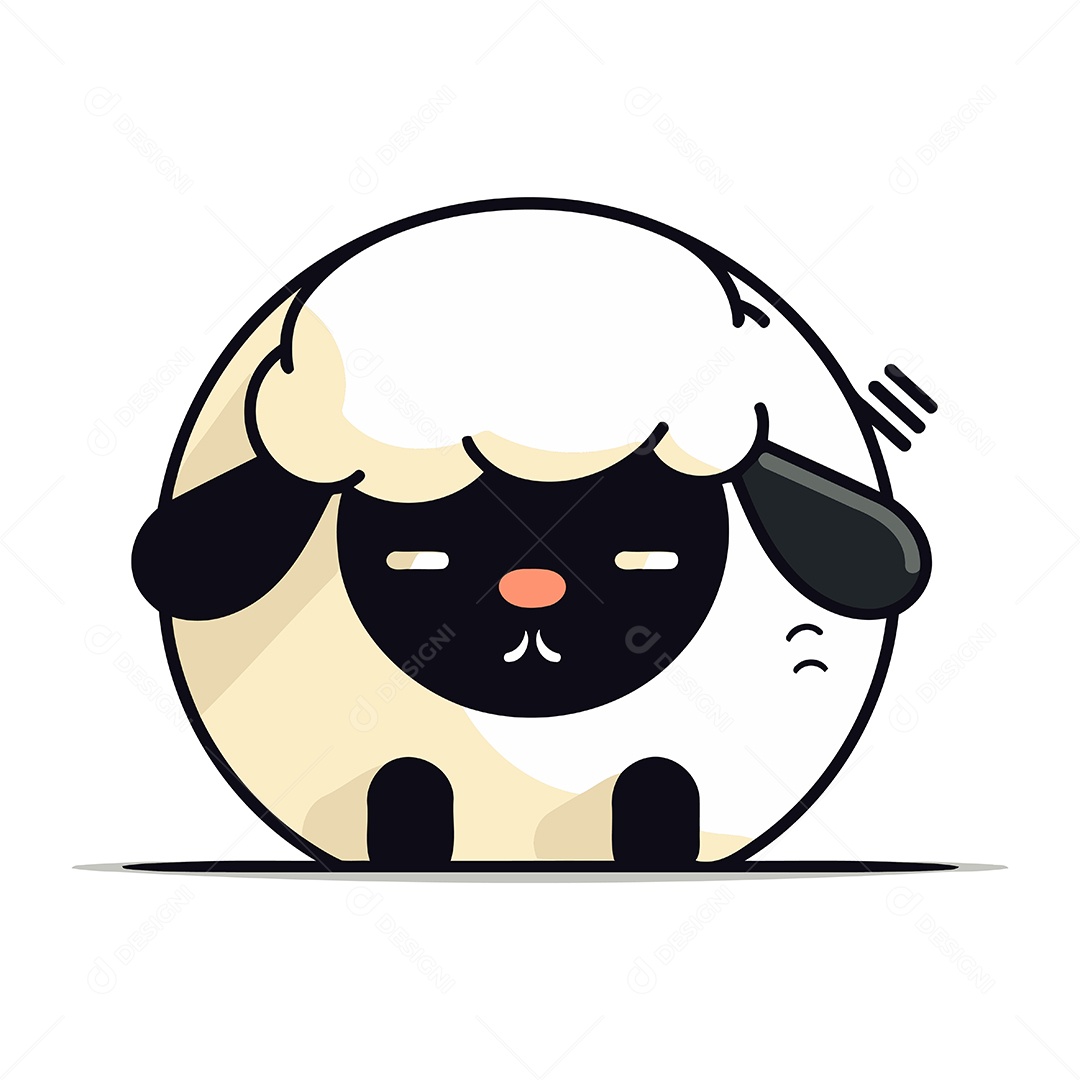 Ovelha de Desenho Animado Ilustração Vetor EPS