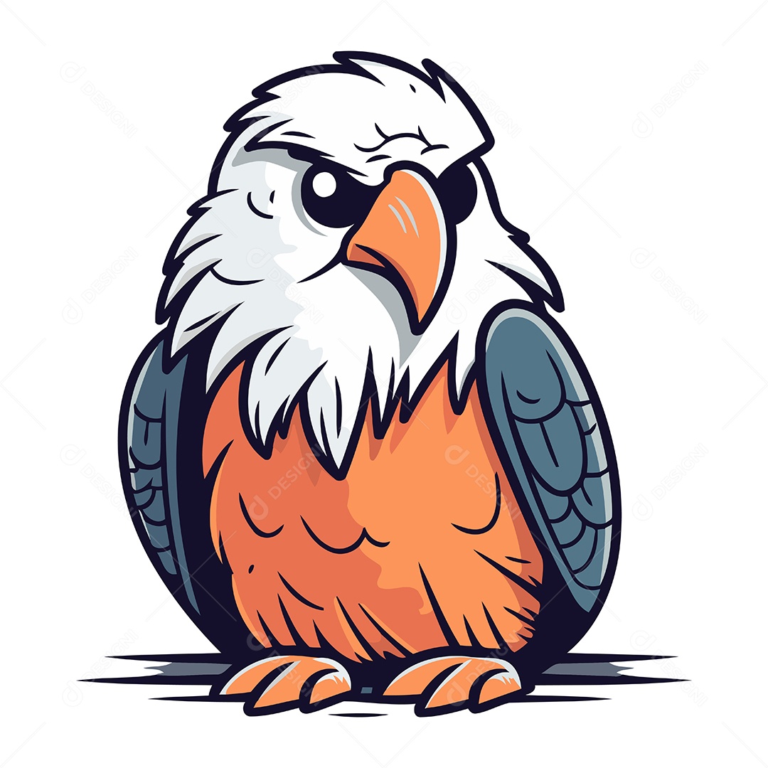 Águia de Desenho Animado Ilustração Vetor EPS