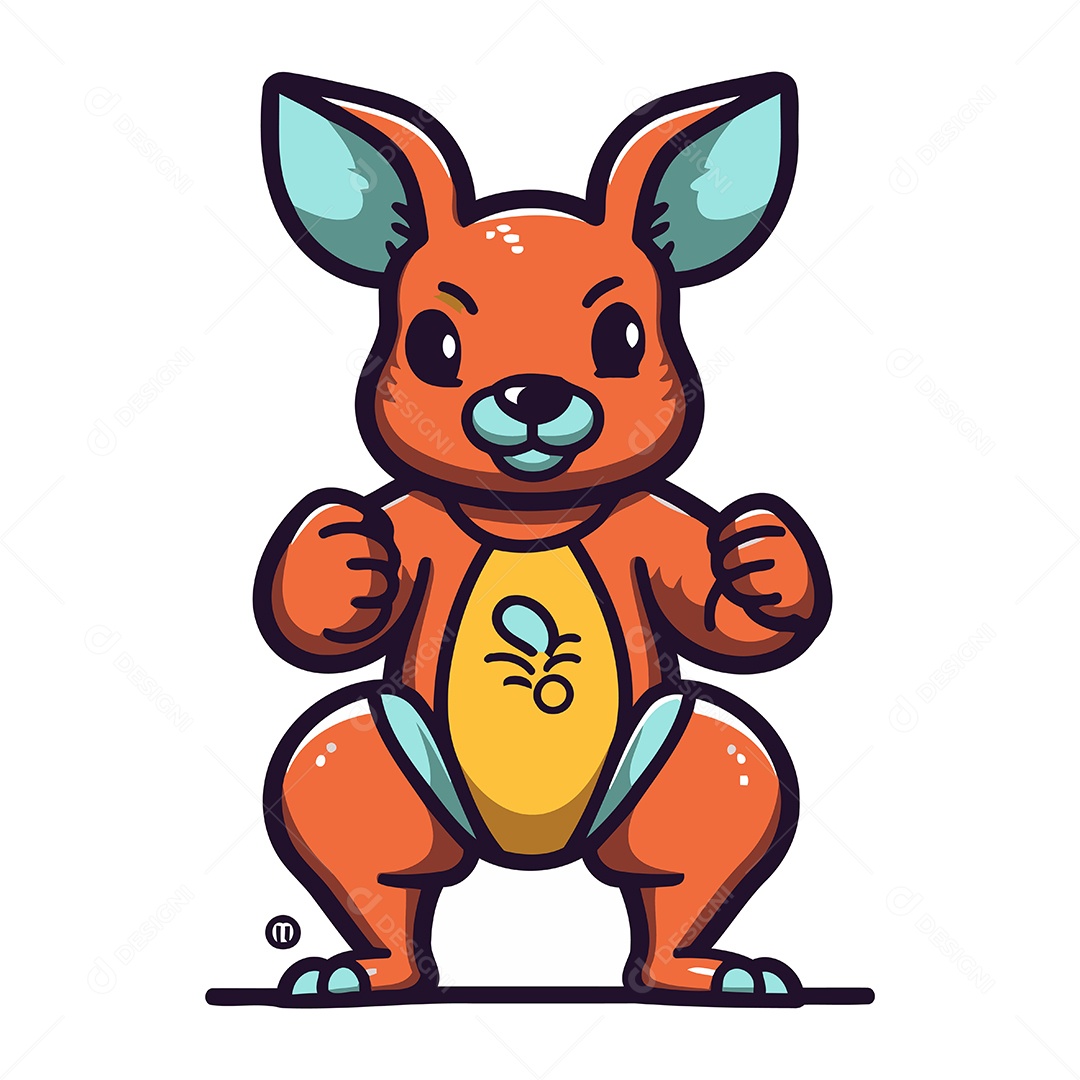 Veado Fofo de Desenho Animado Ilustração Vetor EPS