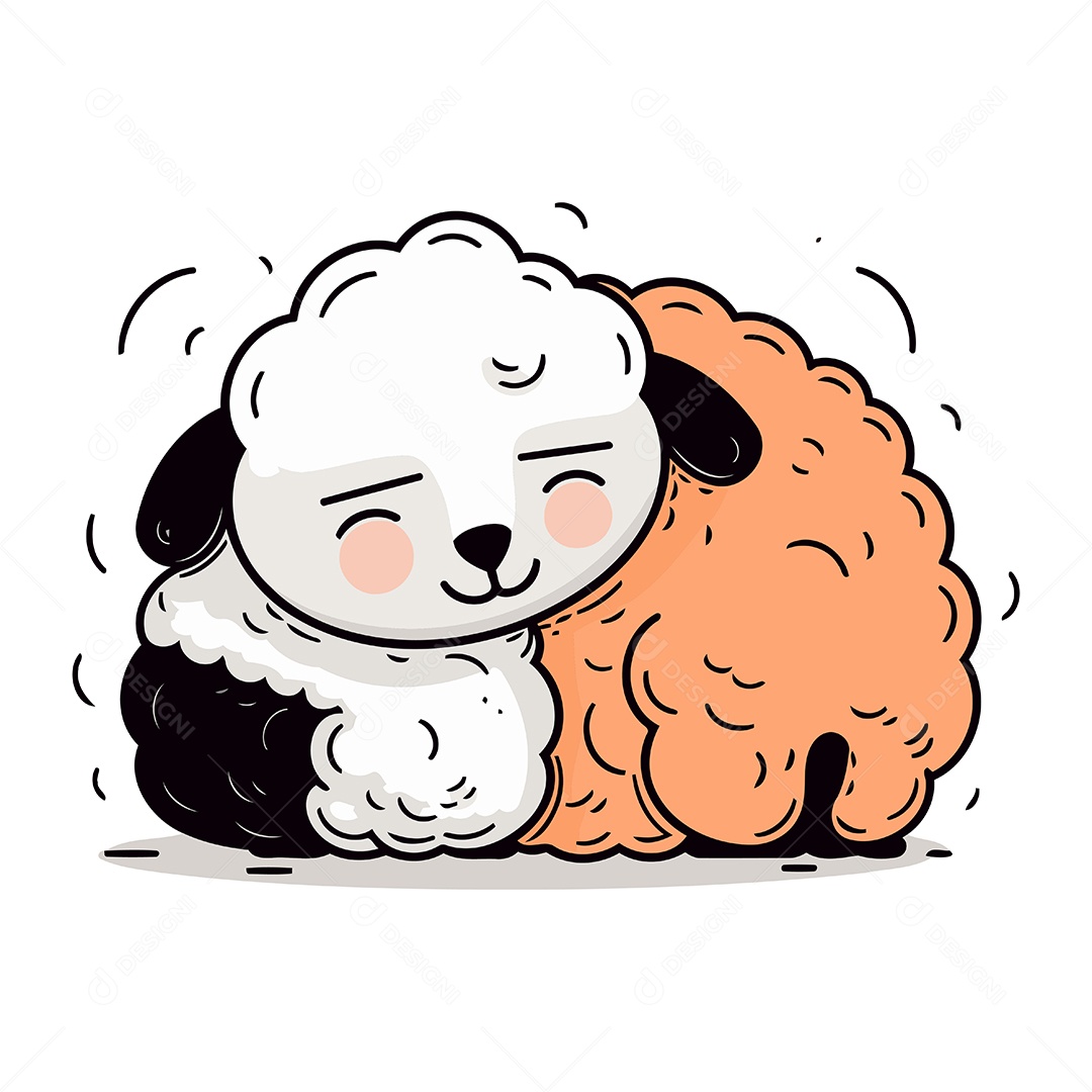 Ovelha de Desenho Animado Ilustração Vetor EPS