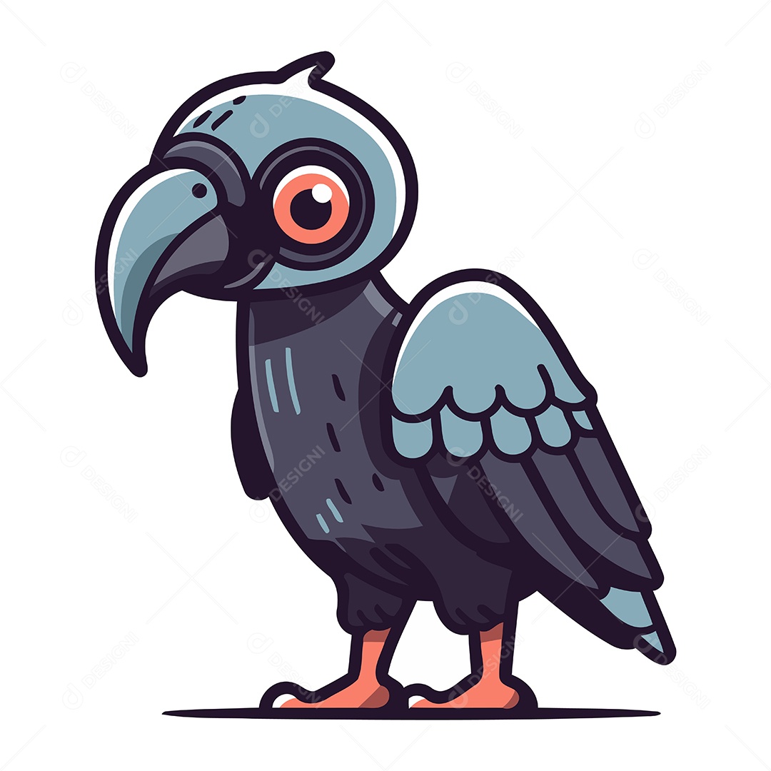 Abutre de Desenho Animado Ilustração Vetor EPS