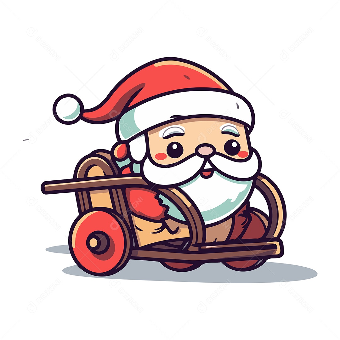Papai Noel de Desenho Animado Ilustração Vetor EPS