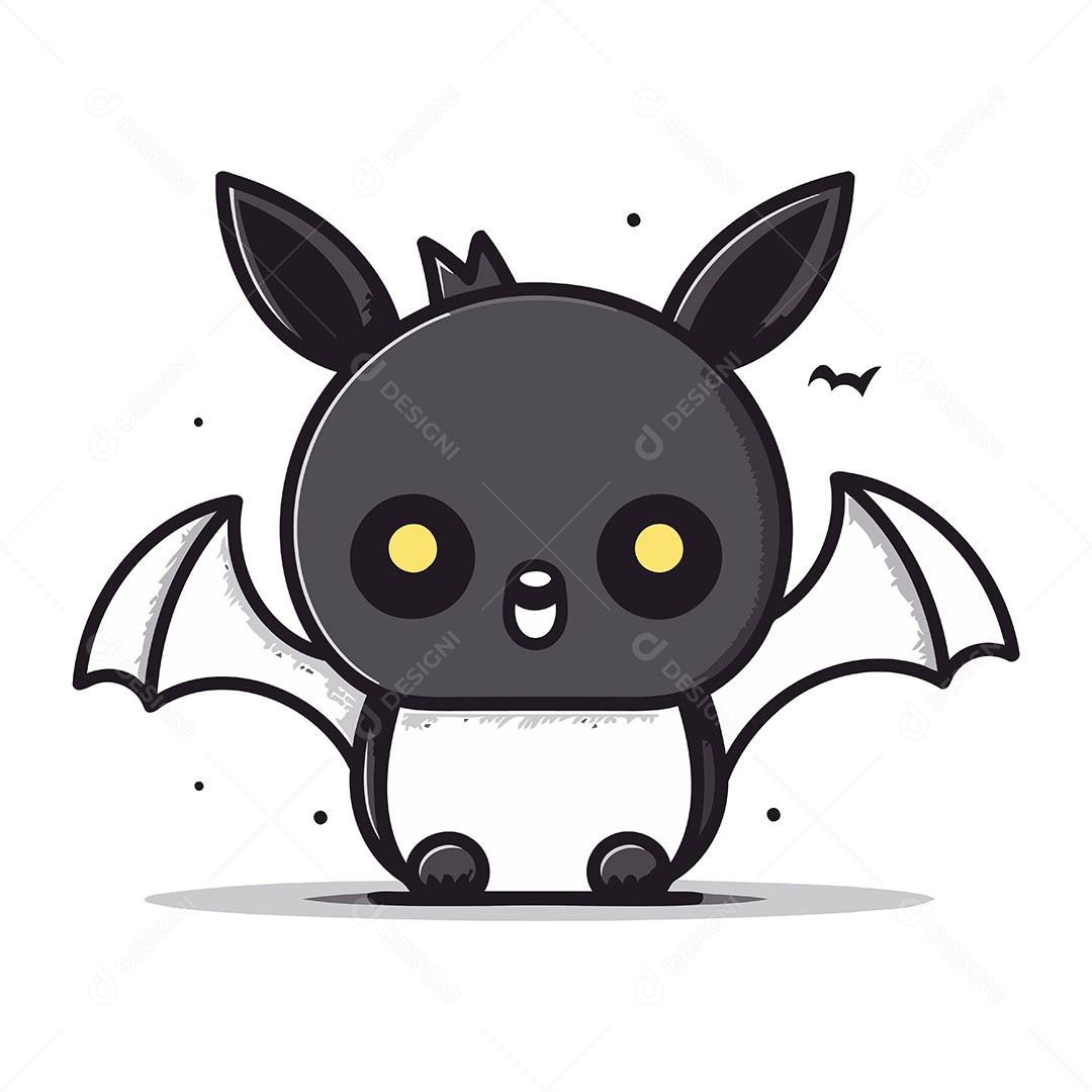 Morcego de Desenho Animado Ilustração Vetor EPS