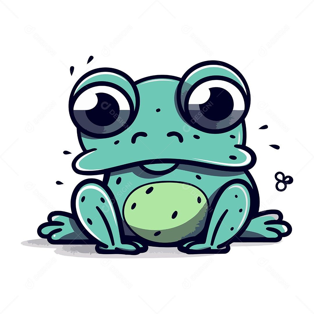 Sapo de Desenho Animado Ilustração Vetor EPS