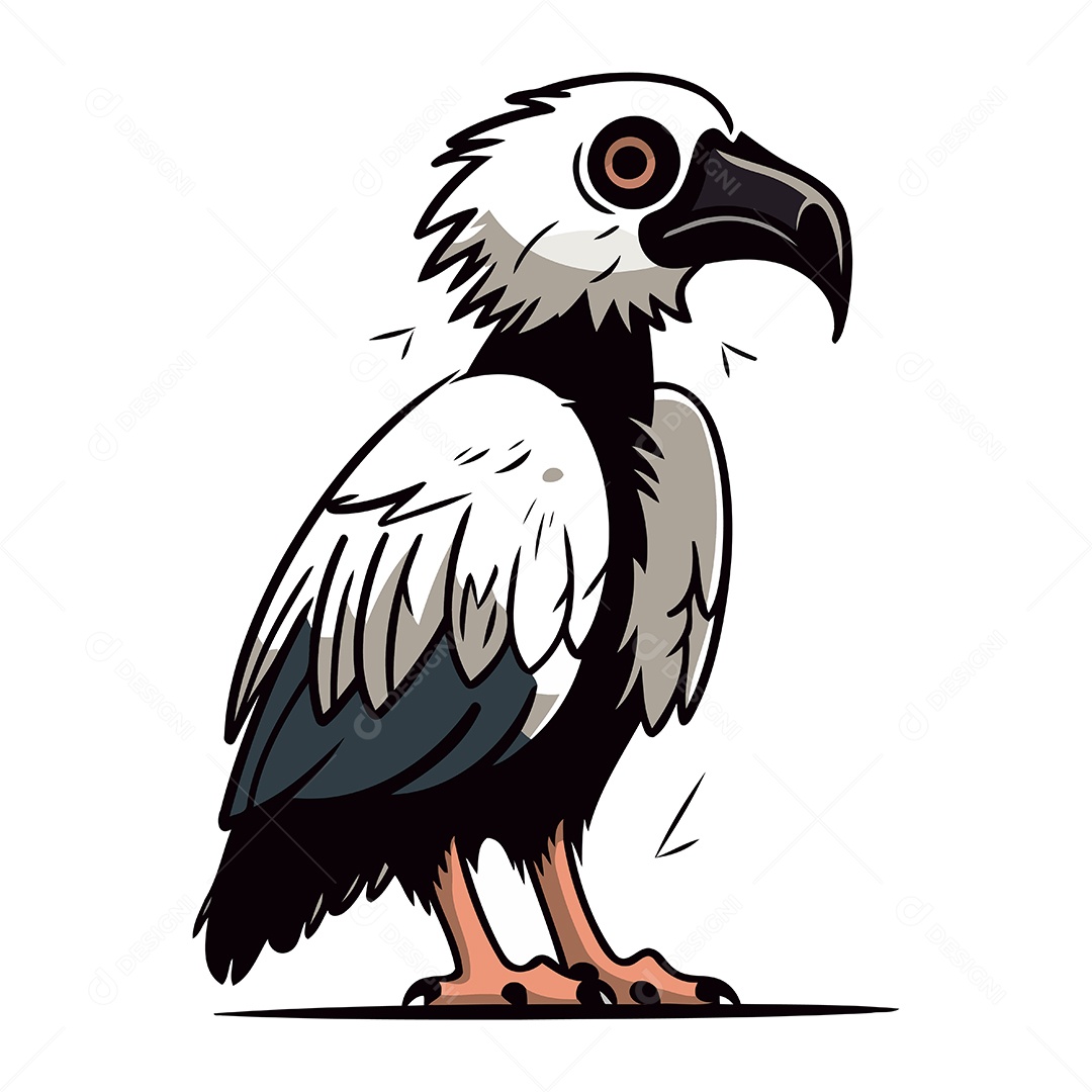 Abutre de Desenho Animado Ilustração Vetor EPS
