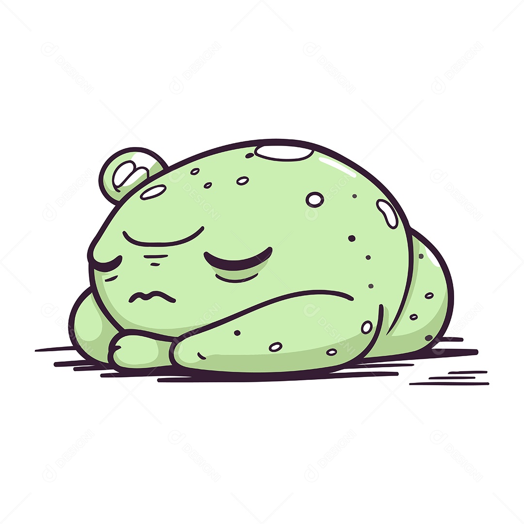 Sapo de Desenho Animado Ilustração Vetor EPS