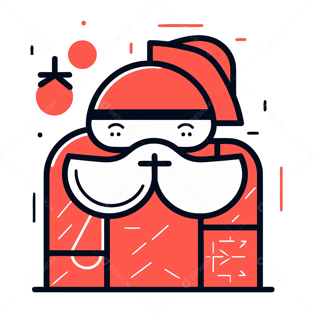 Papai Noel de Desenho Animado Ilustração Vetor EPS
