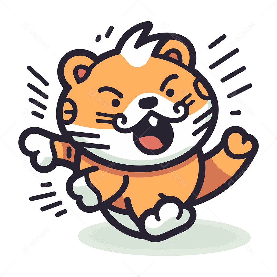 Hamster de Desenho Animado Ilustração Vetor EPS