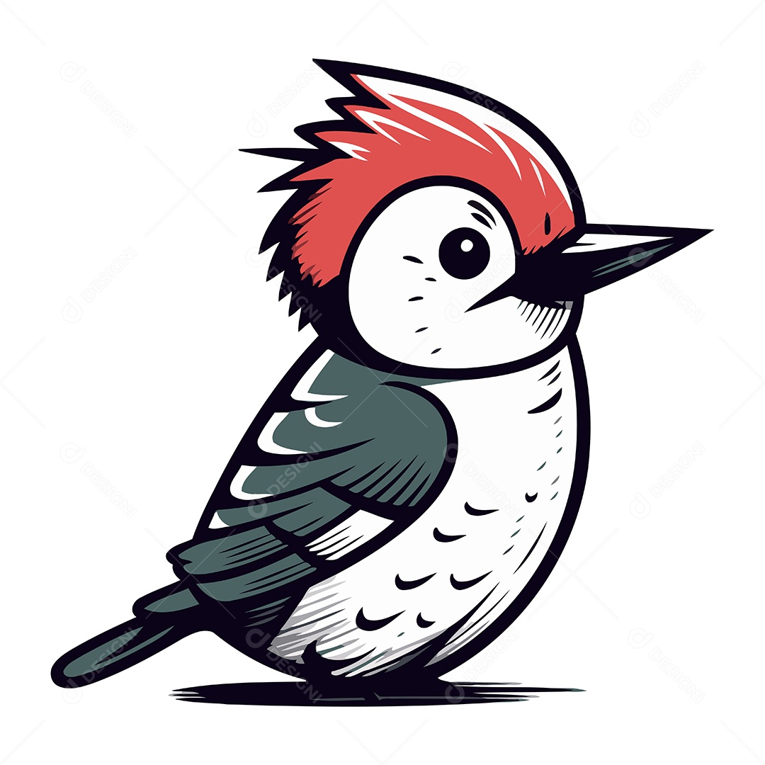 Pica Pau de Desenho Animado Ilustração Vetor EPS