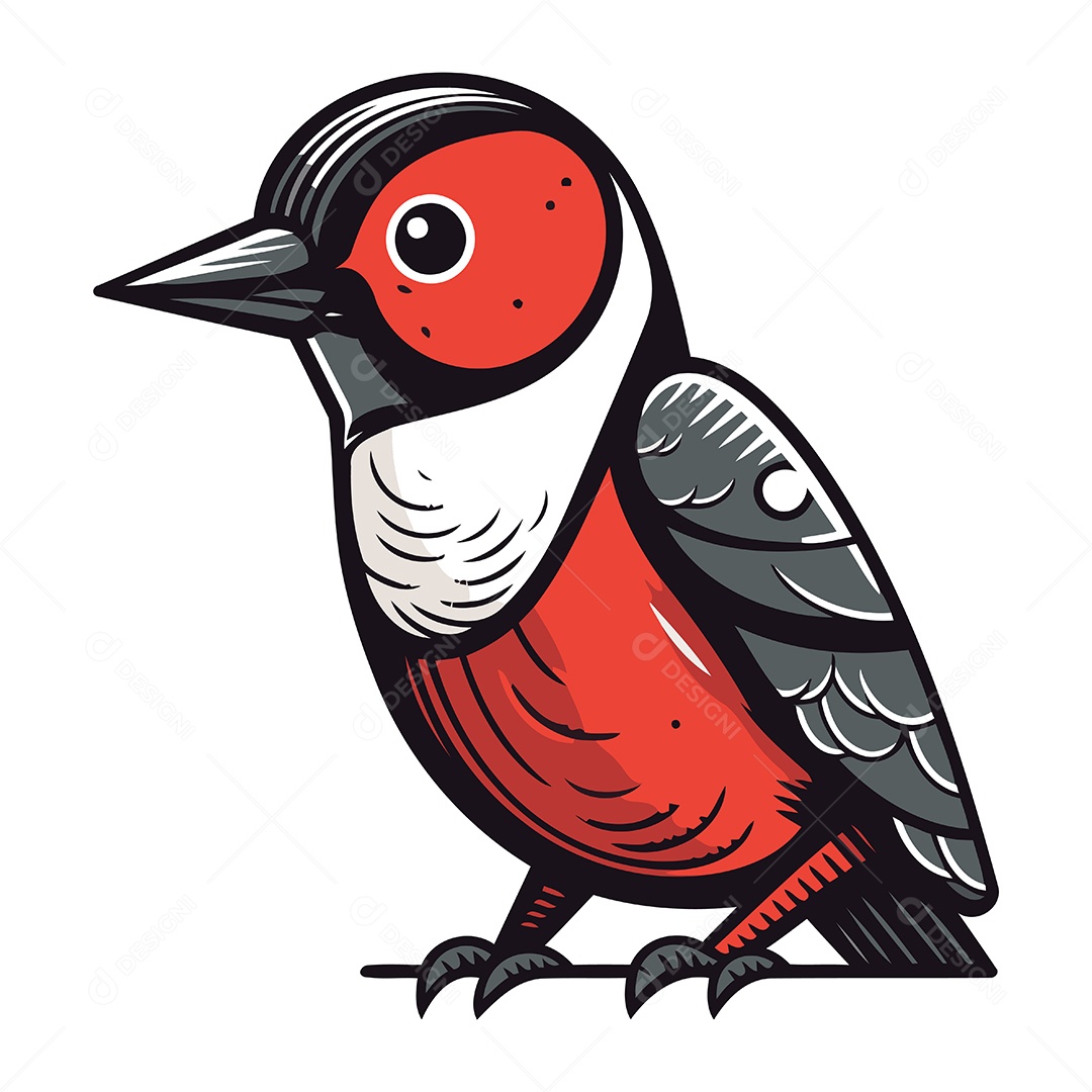 Pica Pau de Desenho Animado Ilustração Vetor EPS
