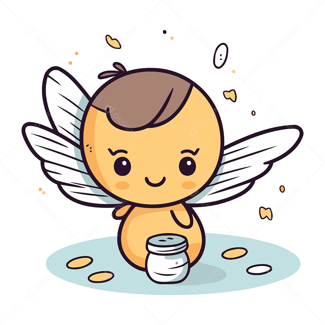 Fada de Desenho Animado Ilustração Vetor EPS