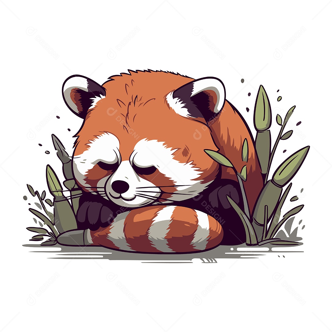 Raposa Vermelha de Desenho Animado Ilustração Vetor EPS