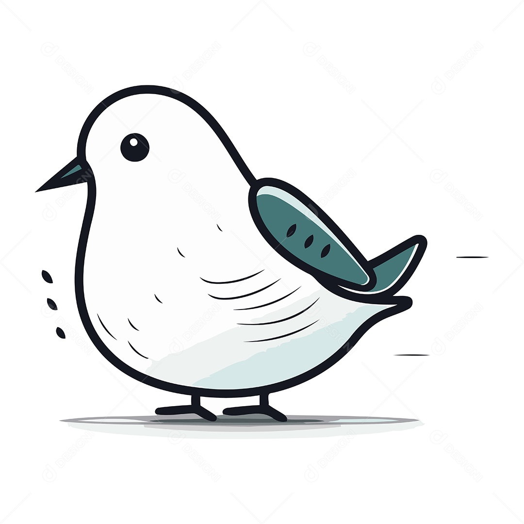 Pomba de Desenho Animado Ilustração Vetor EPS