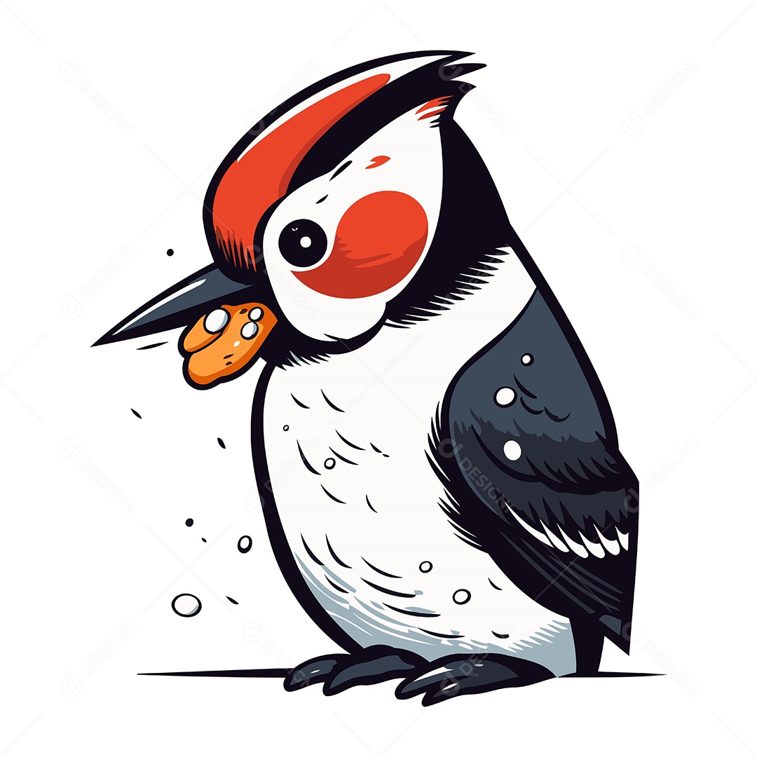 Pica Pau de Desenho Animado Ilustração Vetor EPS