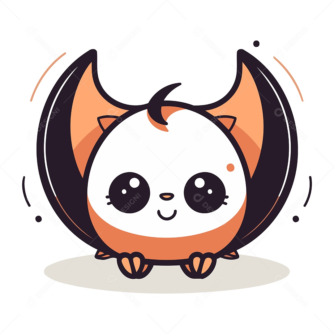 Morcego de Desenho Animado Ilustração Vetor EPS