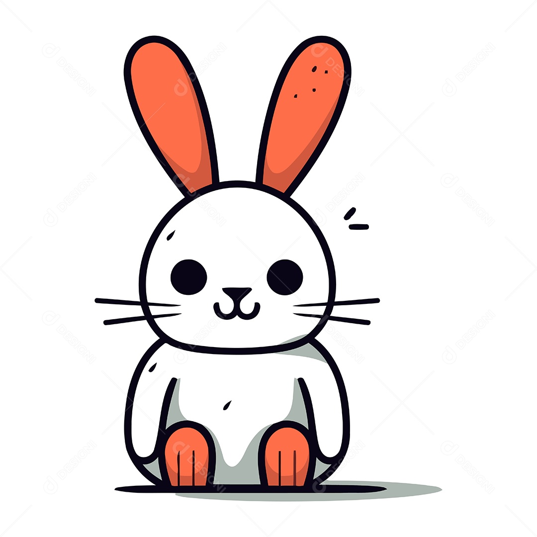 Coelho de Desenho Animado Ilustração Vetor EPS