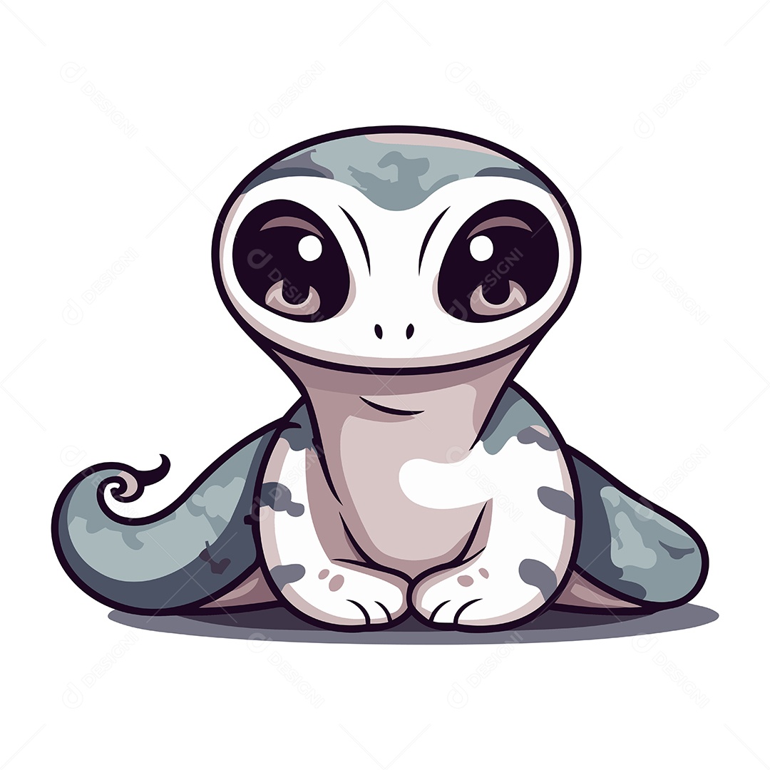 Cobra Fofa de Desenho Animado Ilustração Vetor EPS