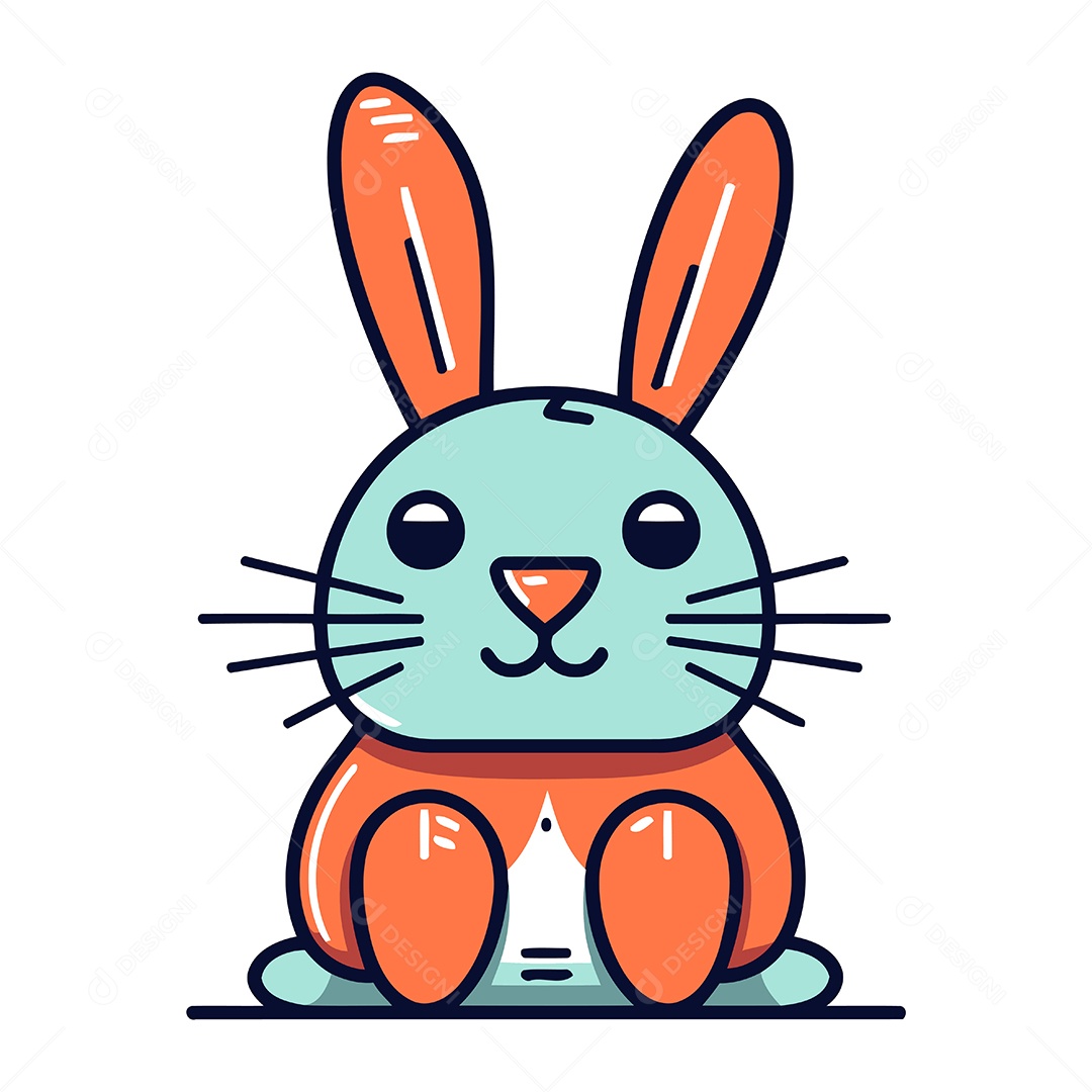 Coelho de Desenho Animado Ilustração Vetor EPS