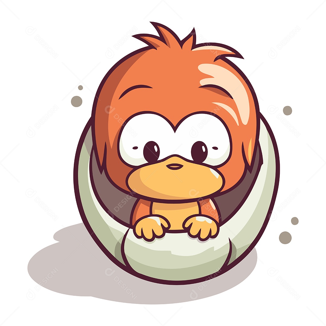 Filhote de Macaco Fofo Ilustração Vetor EPS