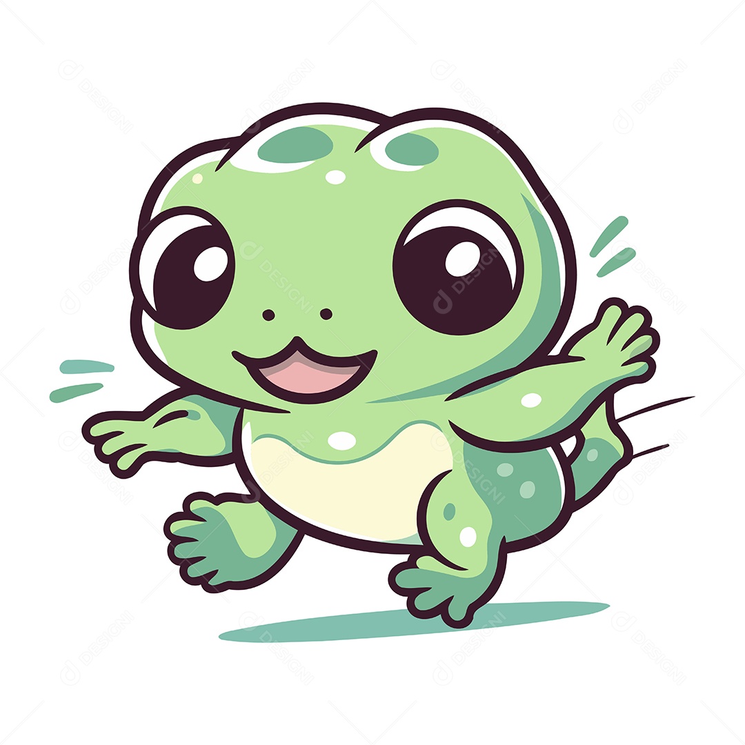 Sapo de Desenho Animado Ilustração Vetor EPS