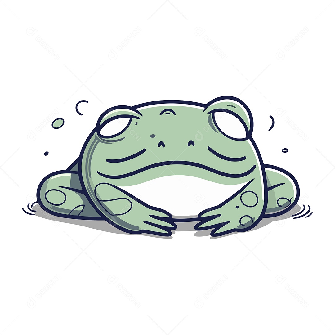 Sapo de Desenho Animado Ilustração Vetor EPS