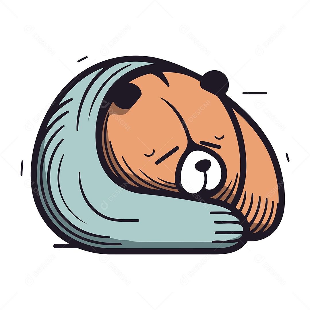 Urso de Desenho Animado Ilustração Vetor EPS