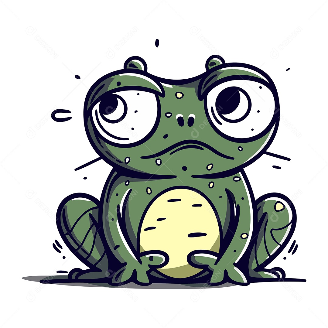 Sapo de Desenho Animado Ilustração Vetor EPS