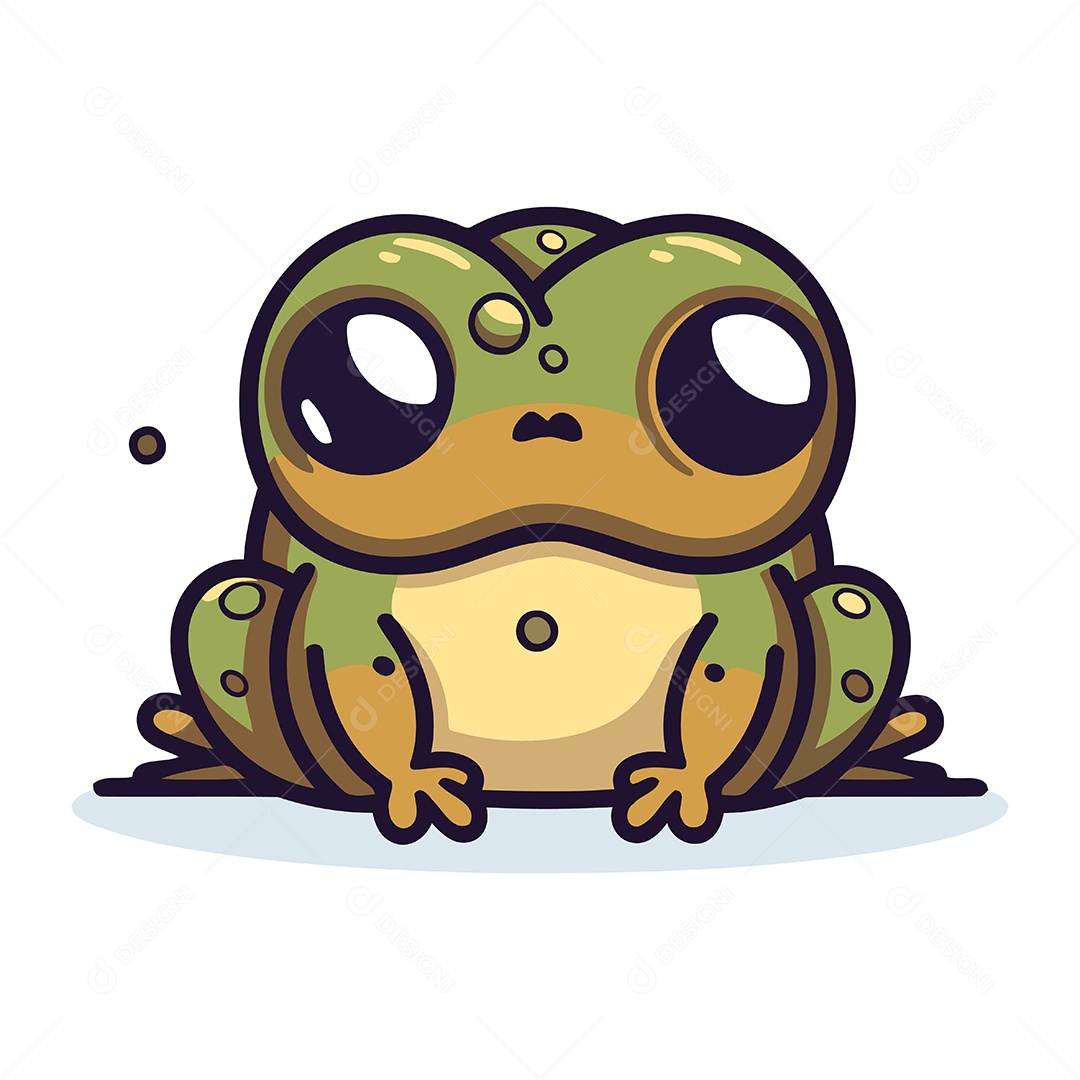 Sapo de Desenho Animado Ilustração Vetor EPS