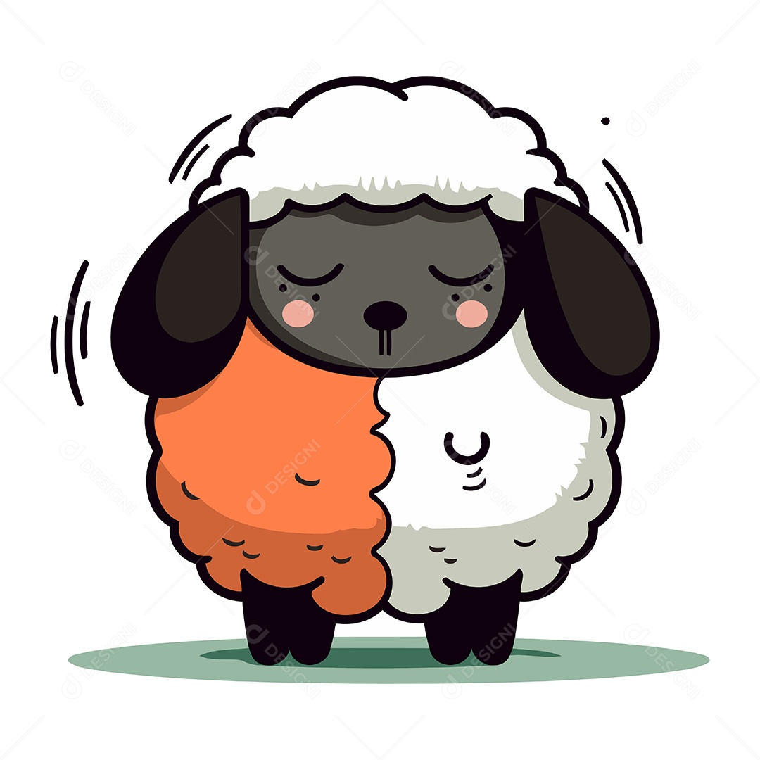 Ovelha de Desenho Animado Ilustração Vetor EPS