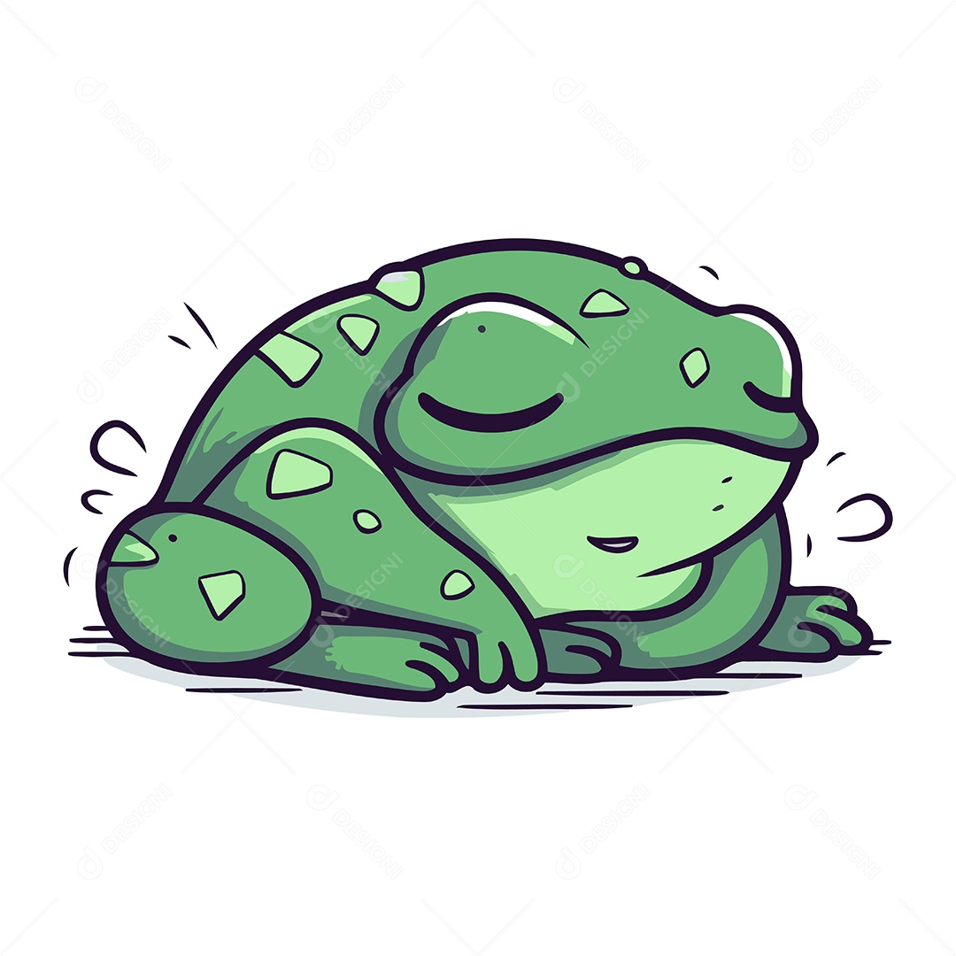 Sapo de Desenho Animado Ilustração Vetor EPS