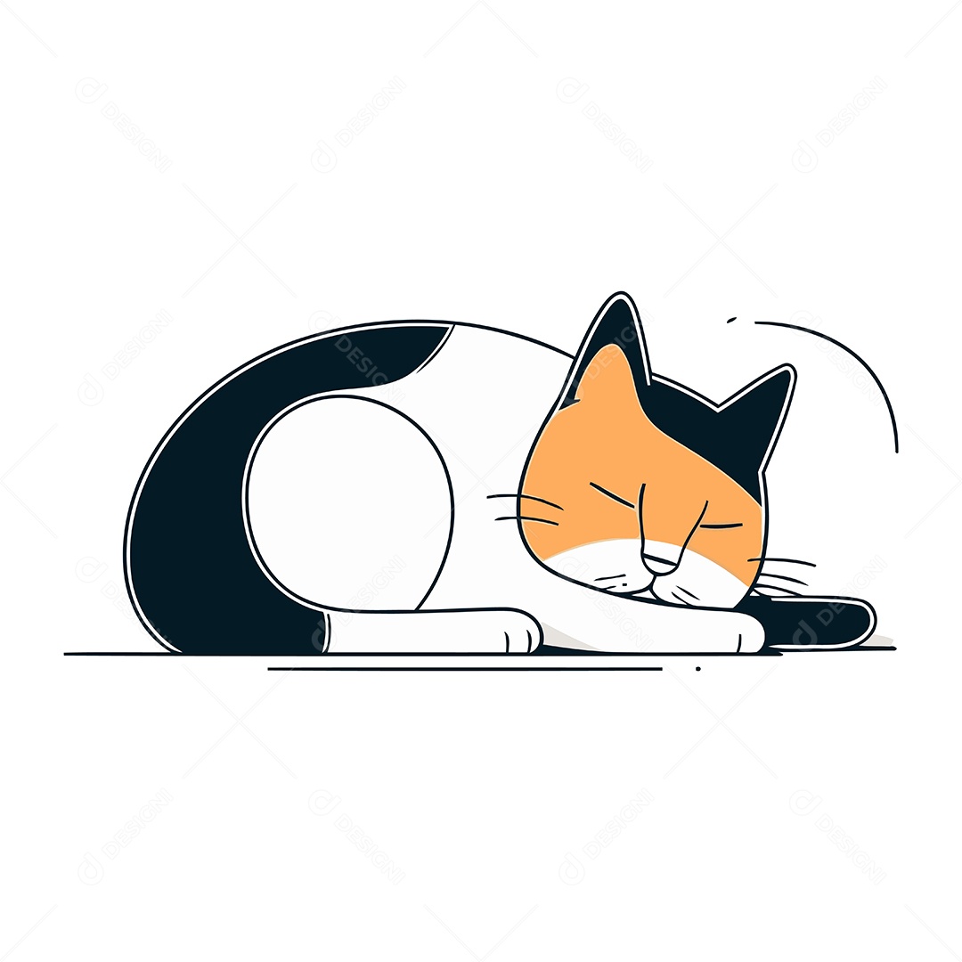 Gato de Desenho Animado Ilustração Vetor EPS