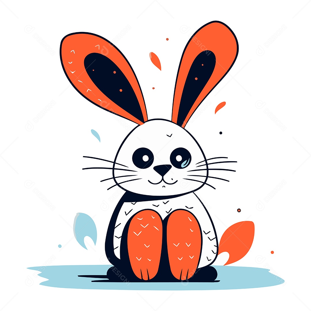 Coelho de Desenho Animado Ilustração Vetor EPS