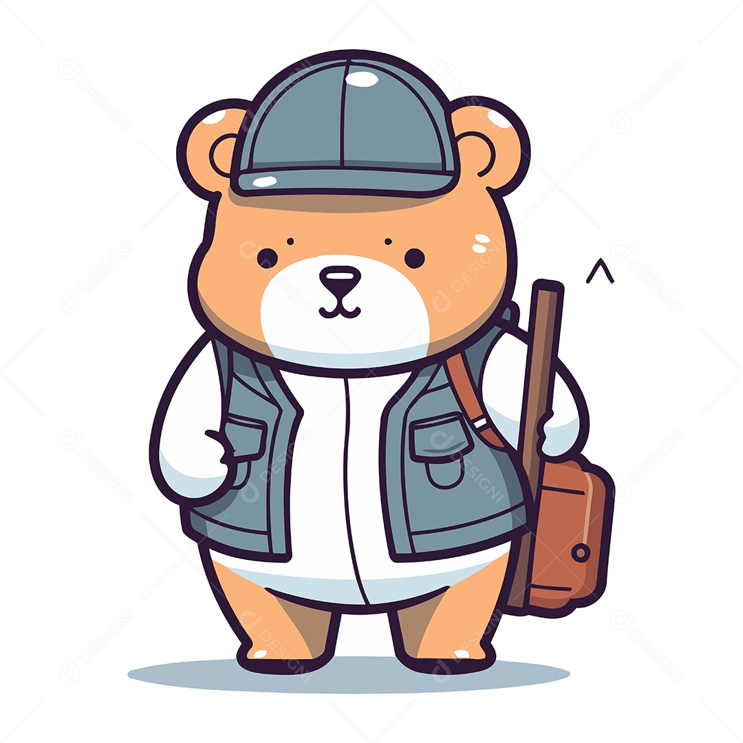 Urso de Desenho Animado Ilustração Vetor EPS