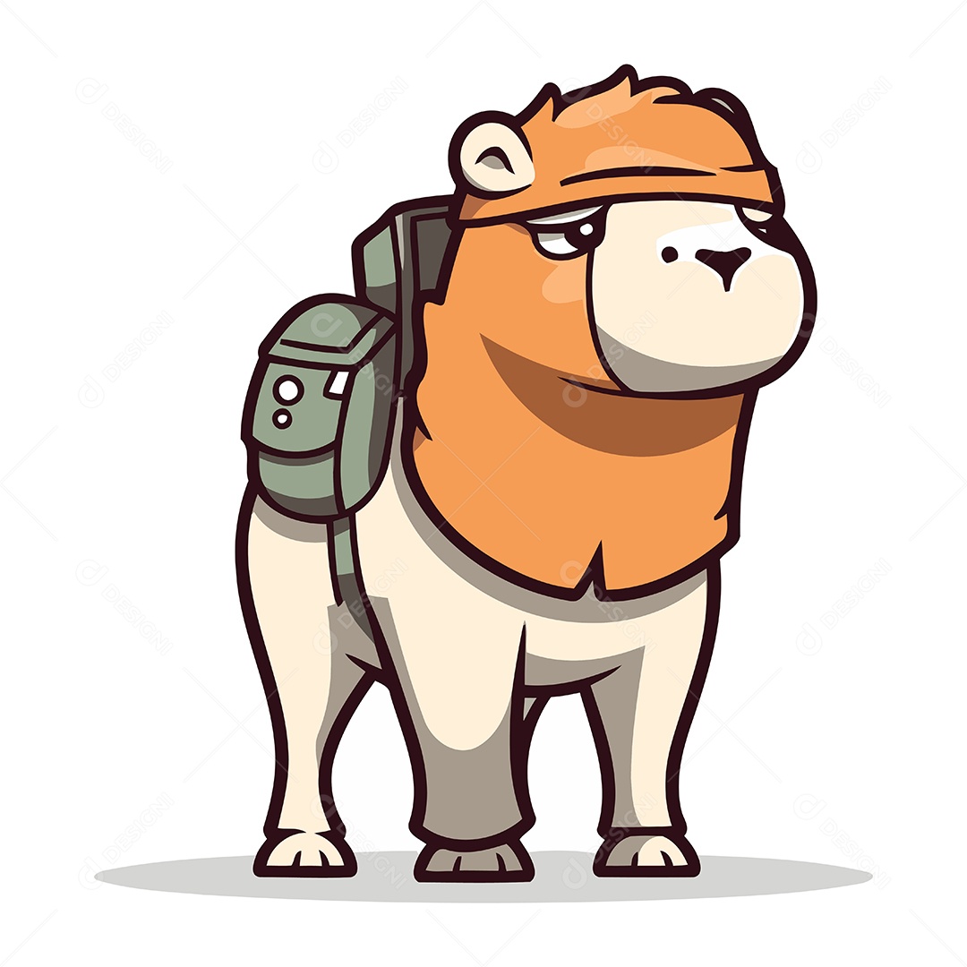 Bulldog Fofo de Desenho Animado Ilustração Vetor EPS