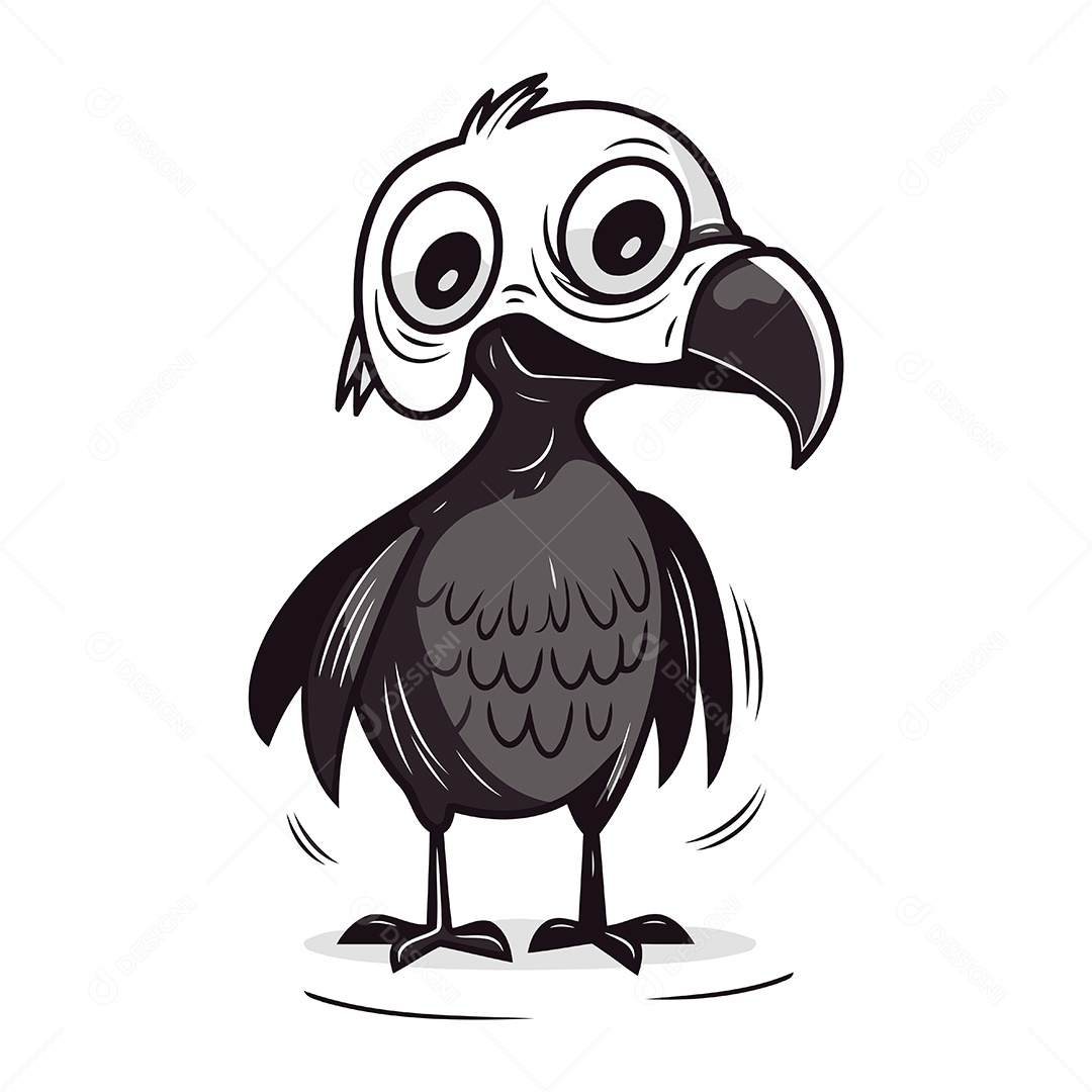 Abutre de Desenho Animado Ilustração Vetor EPS